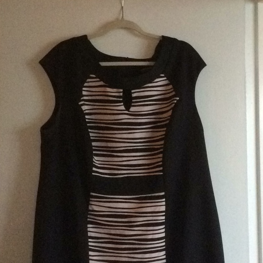 Black and pink dress